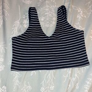 Stripped cropped Glo London Fashion tank top